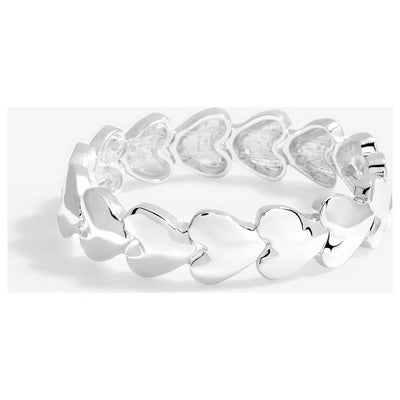 Argos Lipsy Silver Polished Molten Heart Stretch Bracelet- Buy online at McGrocer