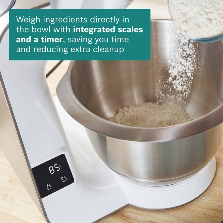 Bosch MUM5X stand mixer with scale and coffee grinder (British brand)