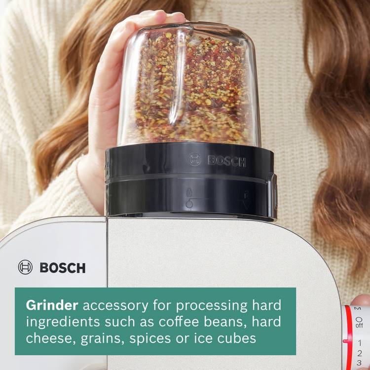 Bosch MUM5X stand mixer with scale and coffee grinder (British brand)