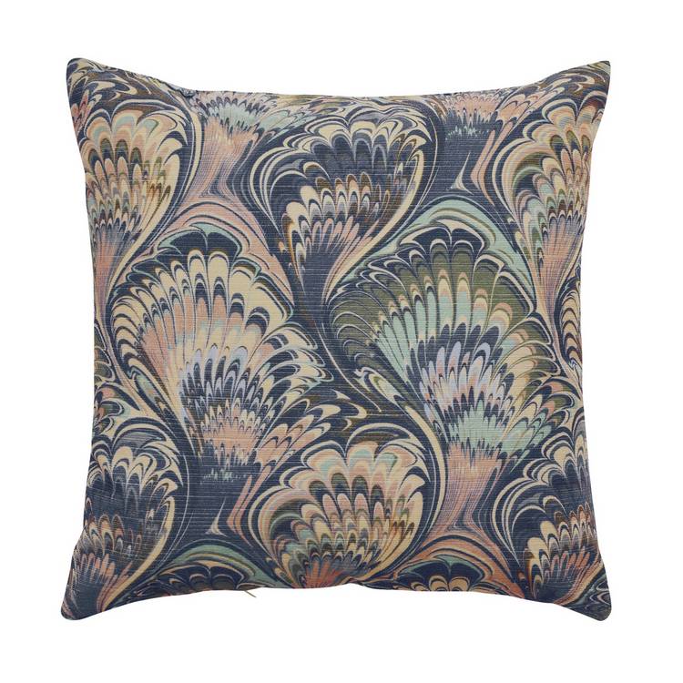 Habitat marble ribbed blue cushion 43x43cm - British product