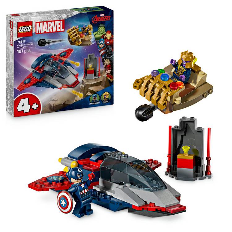 LEGO Marvel Captain America vs. Thanos building toy 76319, UK version