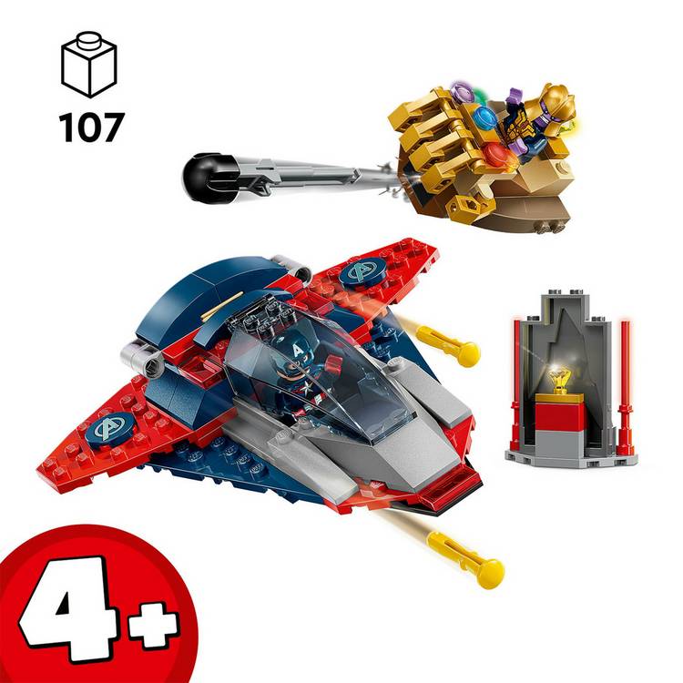 LEGO Marvel Captain America vs. Thanos building toy 76319, UK version
