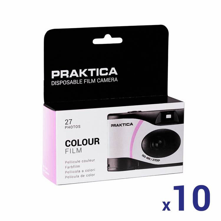Praktica Single Use Disposable Camera Pink pack of 10, imported from the UK