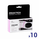 Praktica Single Use Disposable Camera Pink pack of 10, imported from the UK