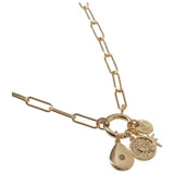 Liars & Loves gold charm pendant necklace 47cm (British brand)