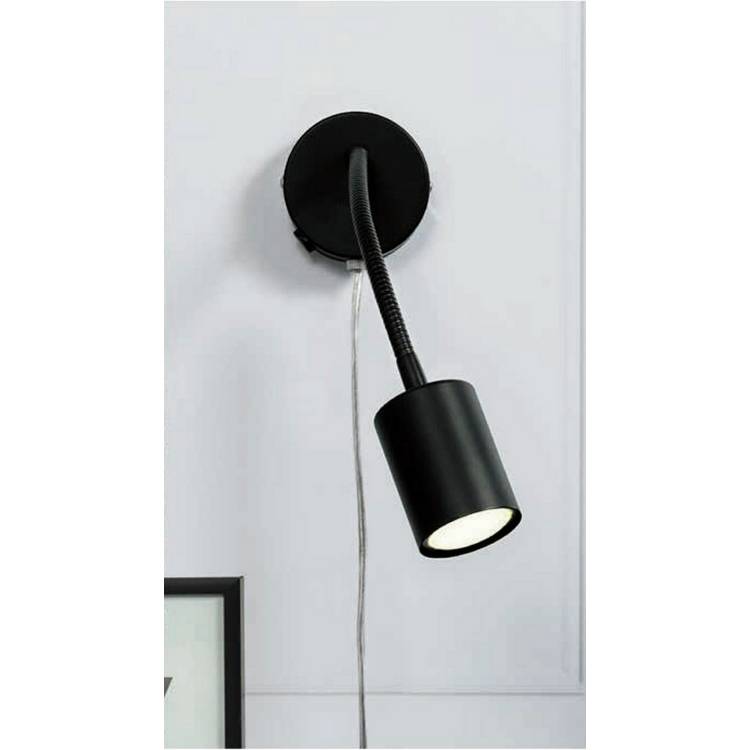 Nordlux wall light black 35.5cm wide, imported from the UK