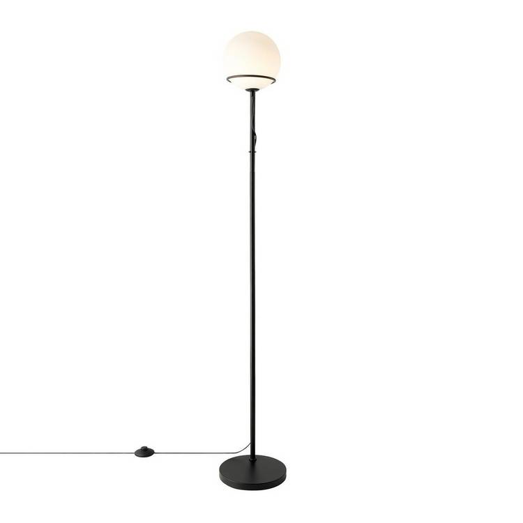 Nordlux floor lamp black adjustable glass shade - British product
