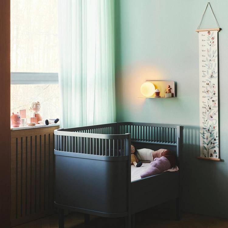 Nordlux Lilibeth brown wall light with shelf, UK version