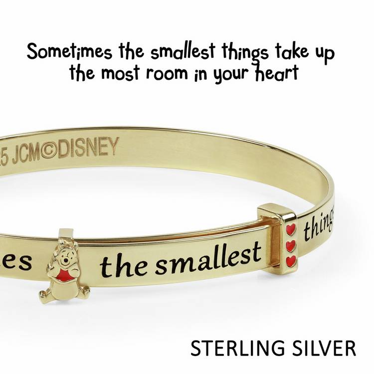 Disney Winnie the Pooh gold plated sterling silver bangle (British brand)