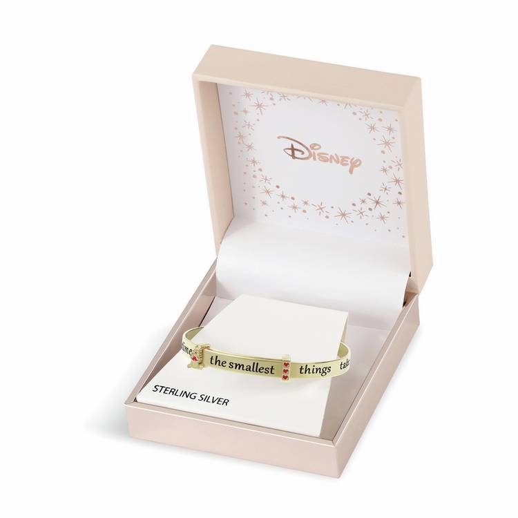 Disney Winnie the Pooh gold plated sterling silver bangle (British brand)