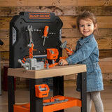 Smoby Black and Decker DIY workbench with 78 accessories - British product