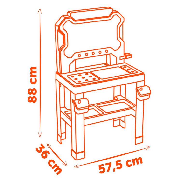 Smoby Black and Decker DIY workbench with 78 accessories - British product