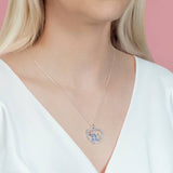 Disney Stitch heart pendant necklace silver-tone finish, UK version