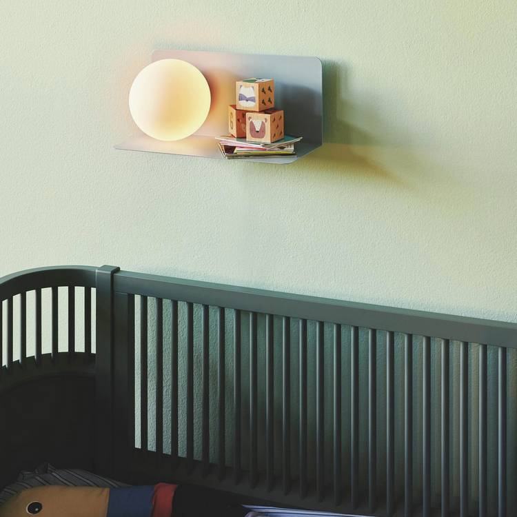 Nordlux Lilibeth blue wall light with shelf - (British brand)