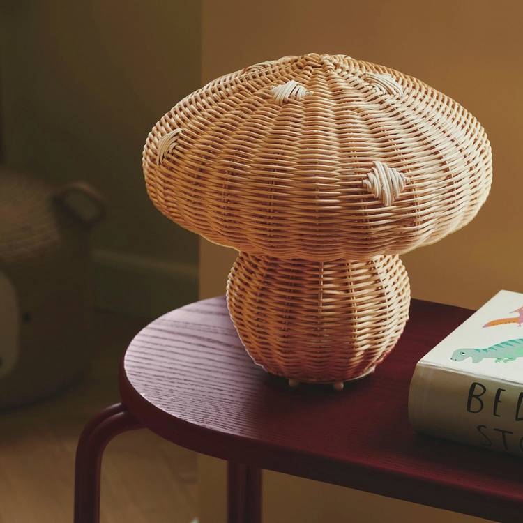 Nordlux Allie natural rattan table lamp, imported from the UK