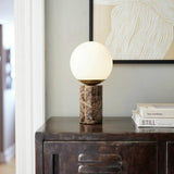Argos Nordlux Lilly Marble LED Table Lamp - Brown- Buy online at McGrocer