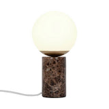 Nordlux Lilly marble table lamp brown glass shade - British product