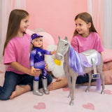 DesignAfriend doll horse and riding outfit 18 inch - British product