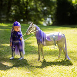 DesignAfriend doll horse and riding outfit 18 inch - British product