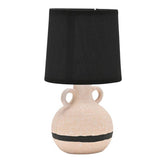Hestia Natural and Black vase lamp 28cm, UK version