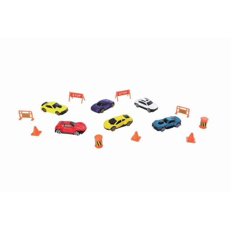Teamsterz car transporter truck with 6 die-cast cars, UK version