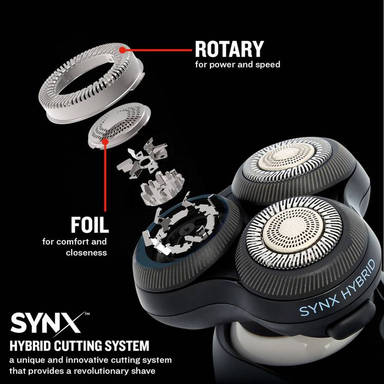 Remington X5 rotary shaver SYNX hybrid cutting system (British brand)