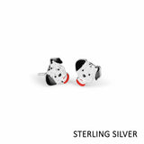 Disney children's 101 Dalmatians enamel stud earrings 10mm, UK version