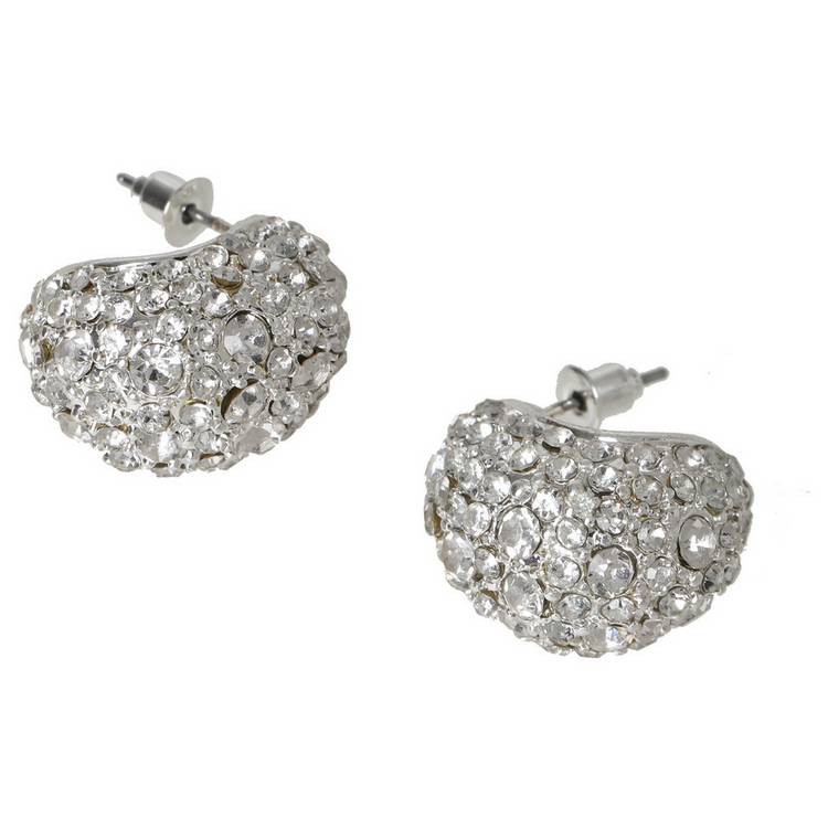 Liars & Lovers pave crystal teardrop stud earrings, imported from the UK