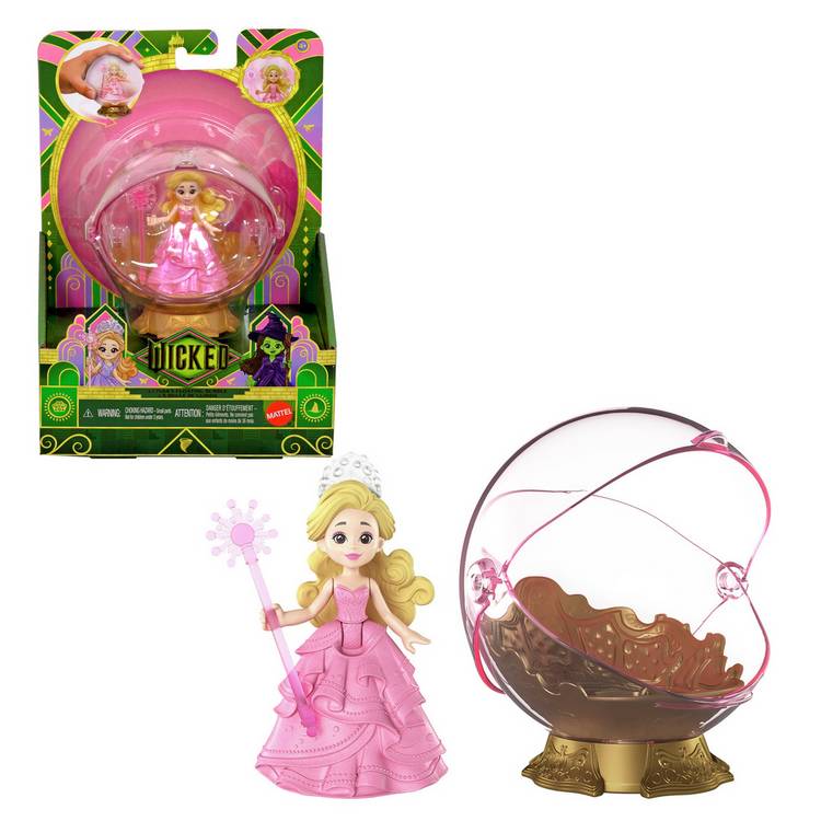 Mattel Wicked Glinda Floating Bubble Toy doll set (British brand)
