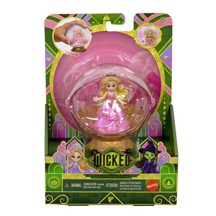 Mattel Wicked Glinda Floating Bubble Toy doll set (British brand)