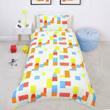 LEGO Brick Cream kids bedding set single, imported from the UK