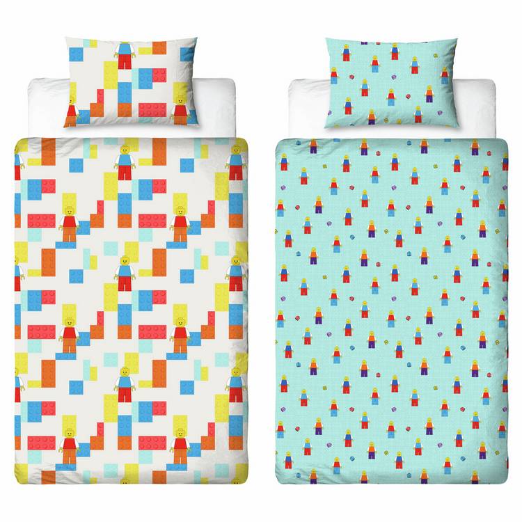 LEGO Brick Cream kids bedding set single, imported from the UK