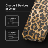 Juice power bank leopard print 10000mAh, imported from the UK