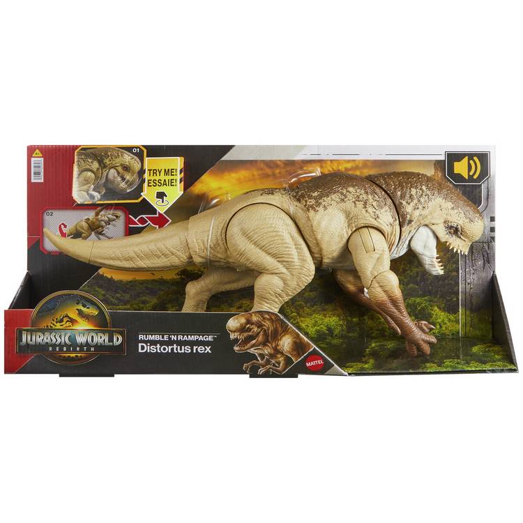 Mattel Distortus Rex dinosaur action figure 22 inch (British brand)