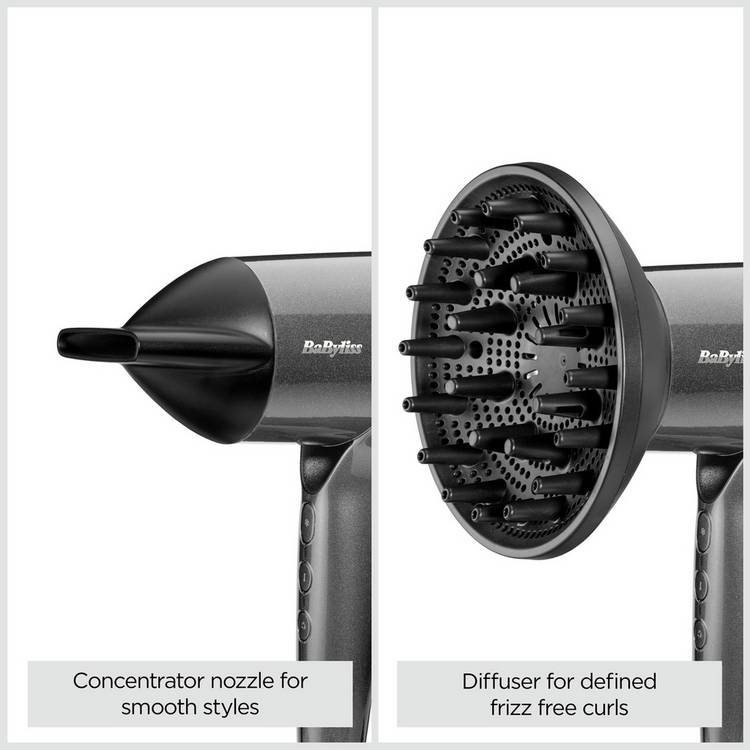 BaByliss Titanium Shine hair dryer, imported from the UK