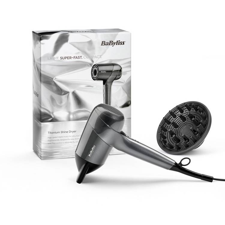 BaByliss Titanium Shine hair dryer, imported from the UK