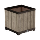 Keter Signature square brown planter 45.5cm (British brand)