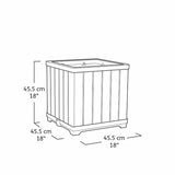 Keter Signature square brown planter 45.5cm (British brand)