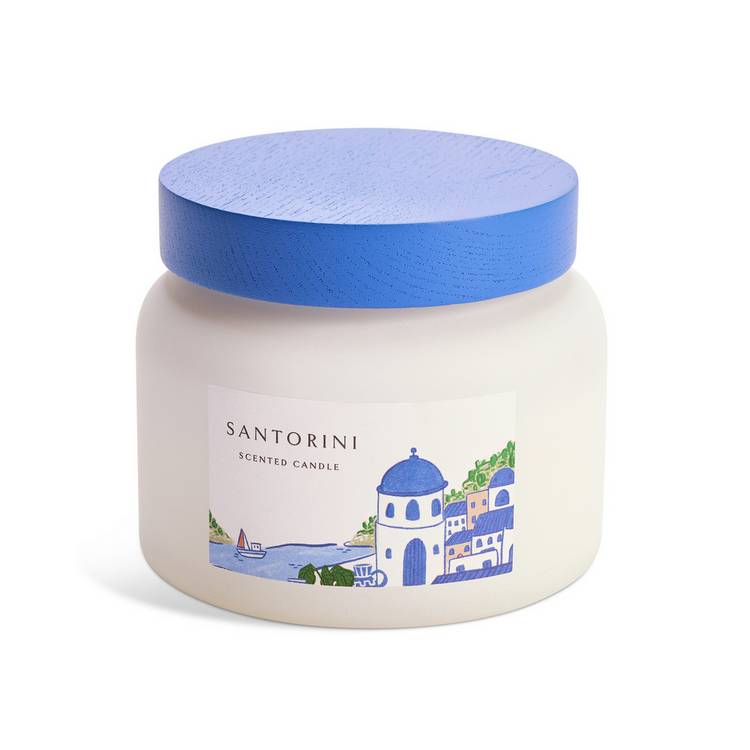 Habitat Santorini singlewick candle 9cm (British brand)