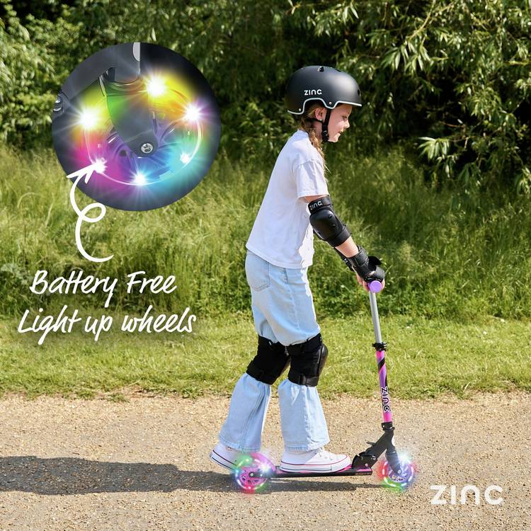 Zinc Twister Inline 2 Wheel scooter pink purple, imported from the UK