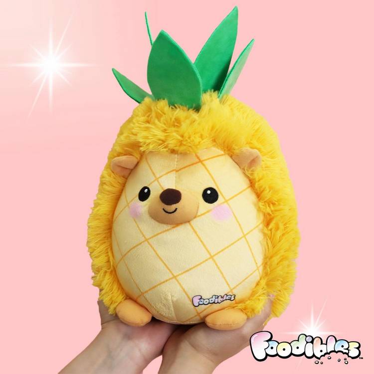 Foodibles large scented pineapple hedgehog soft toy, UK version