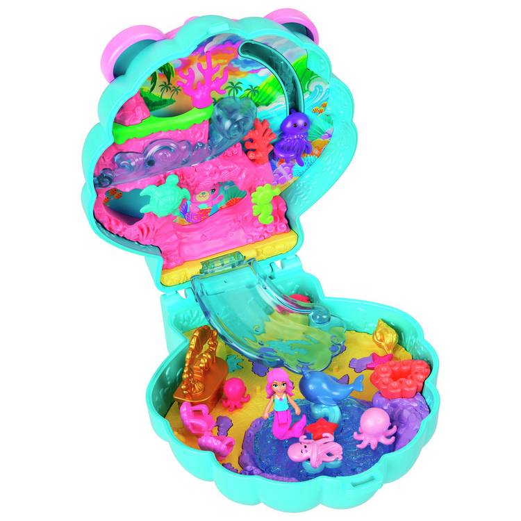 Polly Pocket playset Glitter Island Compact 29cm, imported from the UK