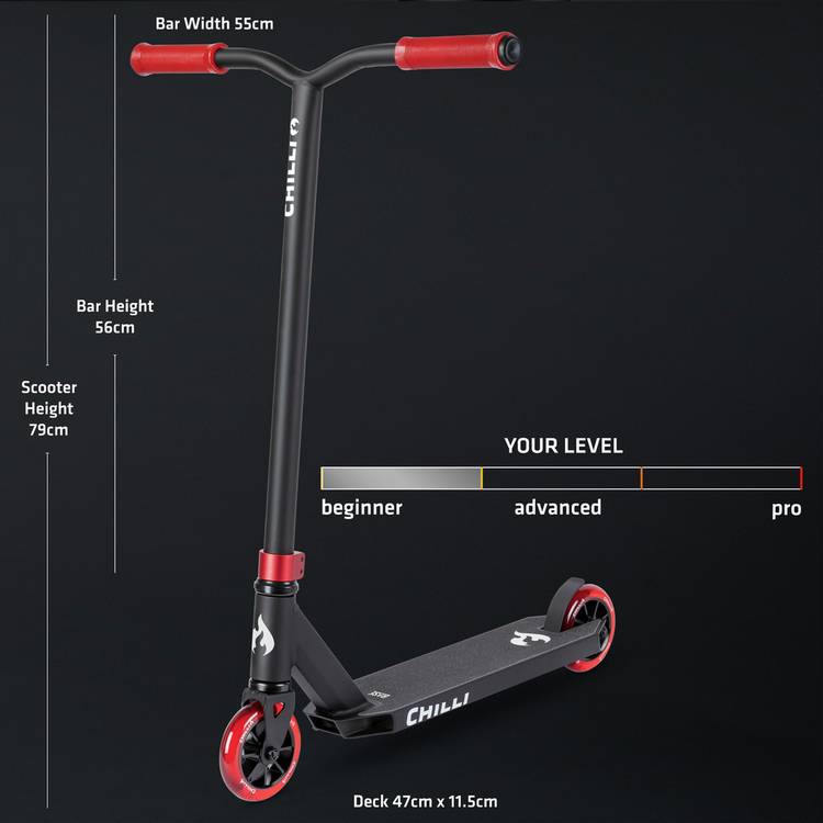 Chilli Base S kids stunt scooter red (British brand)
