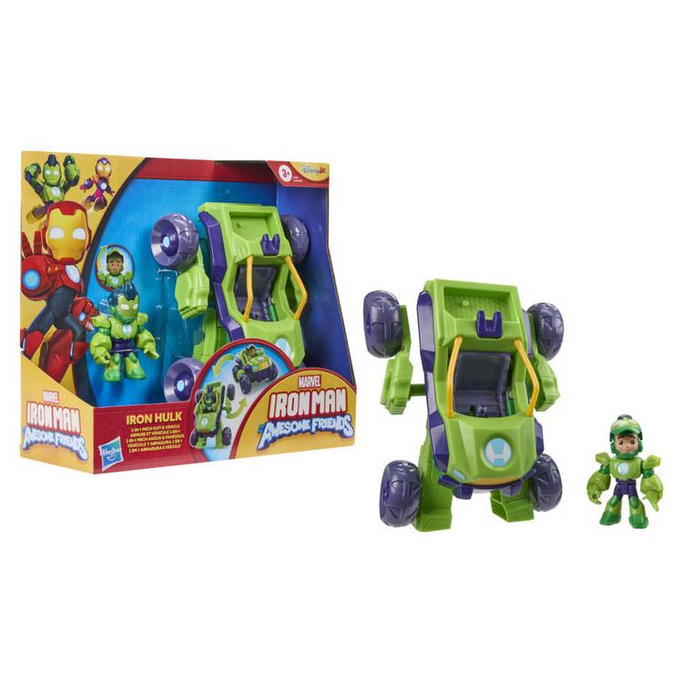 Marvel Iron Man 2-in-1 mech vehicle and Iron Hulk, imported from UK
