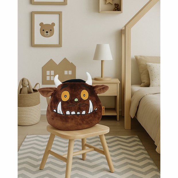 Gruffalo head shaped cushion 32x32cm - British product
