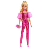 Argos Barbie Deluxe Style Fashion Doll in Metallic Pink Outfit with Blonde Hair 32cm- Buy online at McGrocer