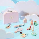 Chad Valley wooden beauty set with 12 pieces, imported from the UK