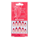 Superdrug Nail HQ Almond Red French Artificial Nails 24 Pieces- Buy online at McGrocer