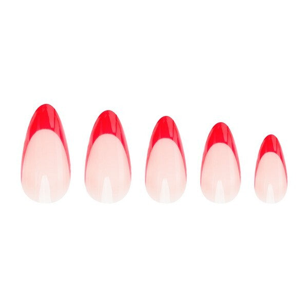 Nail HQ Almond Red French Nails 24 Pieces, imported from the UK