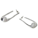 Liars & Lovers sculptural pearl hoop earring 48mm drop, UK version